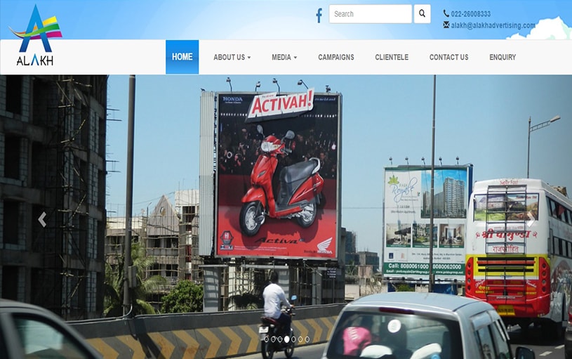 Dynamic Website Designing for Alak Advertising